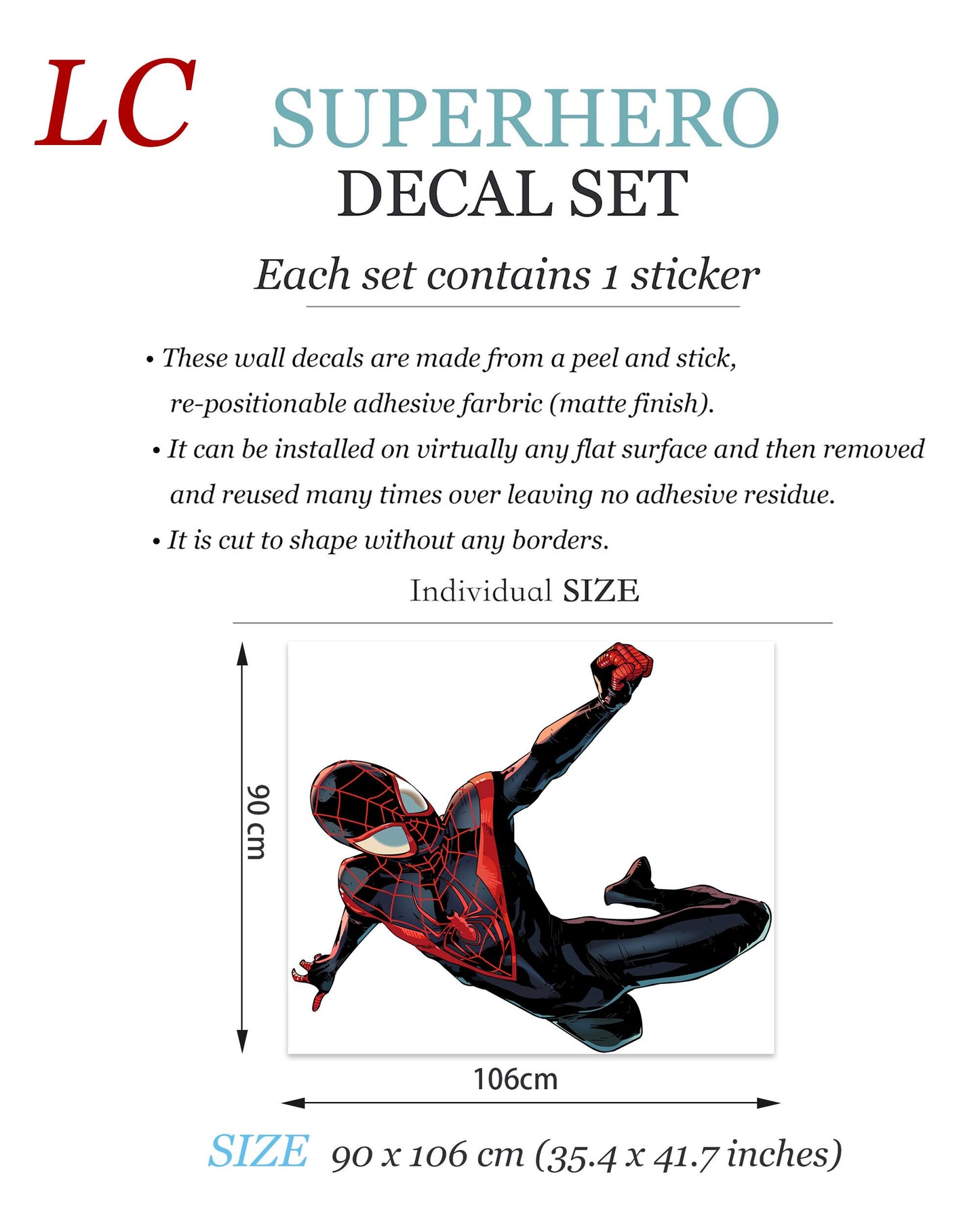 Spider-Man Wall Flip Jumping Wall Decal - Boy's Bedroom Decor - BR255