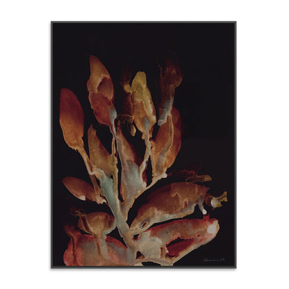 Dark Botanical Canvas Print, Moody Floral Wall Art Decor-AB468