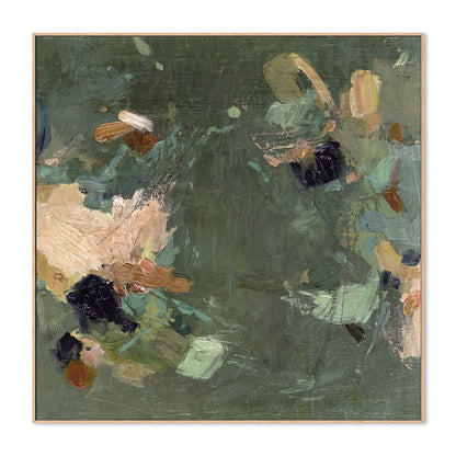 Green Abstract Canvas Wall Art, Modern Sage Green Printing-AB464