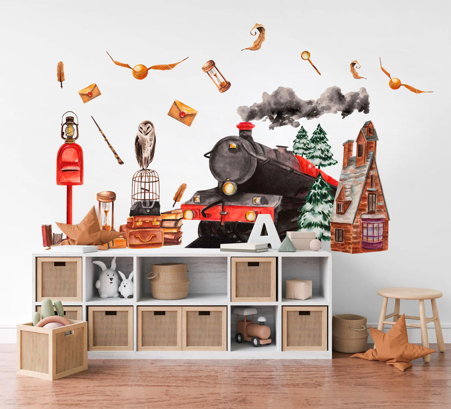 Enchanted Magical Express Train Wall Decal - Removable Peel and Stick