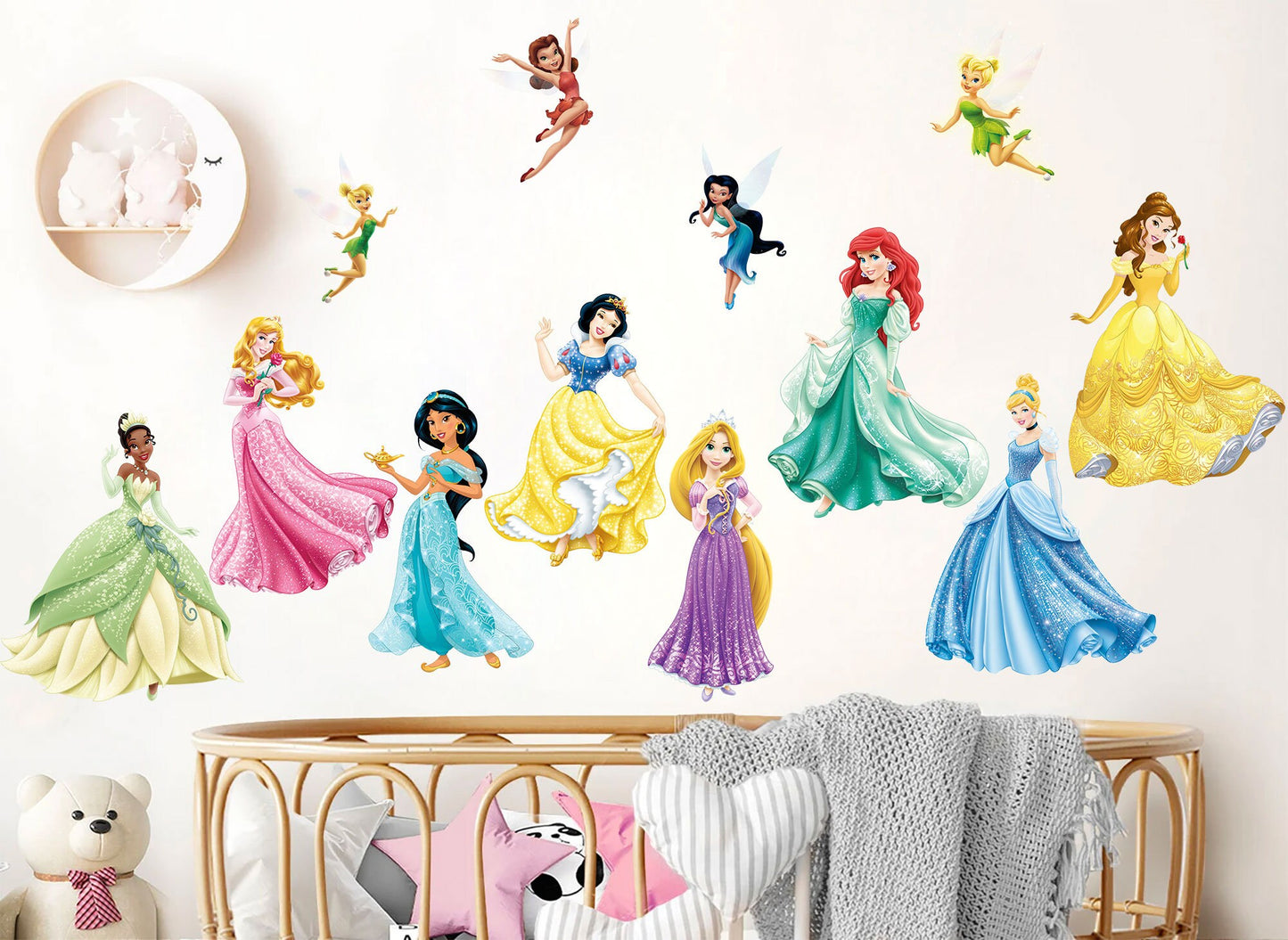 Enchanting Princesses & Fairies Wall Decal Collection - Removable Peel and Stick