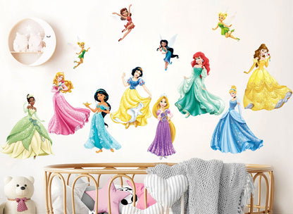 Enchanting Princesses & Fairies Wall Decal Collection - Removable Peel and Stick