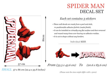Spider-Man Web-Slinging Hands Wall Decal - Action Hero Decor