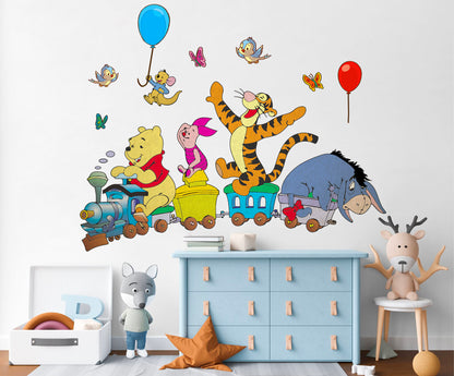 Winnie the Pooh Train Ride Wall Decal - Girls' Room Decor