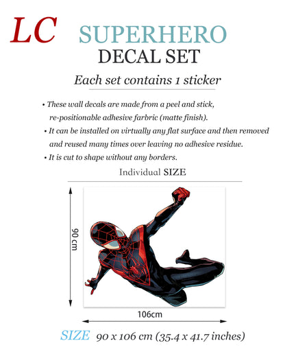 Spider-Man Wall Flip Jumping Wall Decal - Boy's Bedroom Decor
