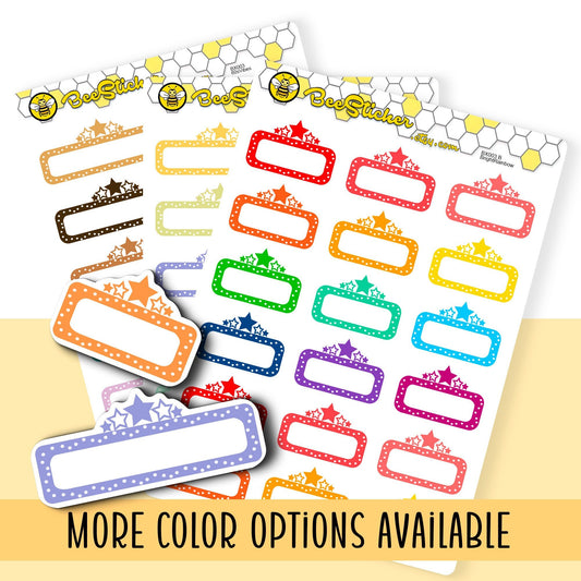 Movie Marquee Box Stickers