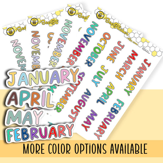 Months of the Year Stickers