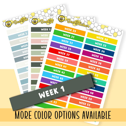 52/53 Week Header Stickers
