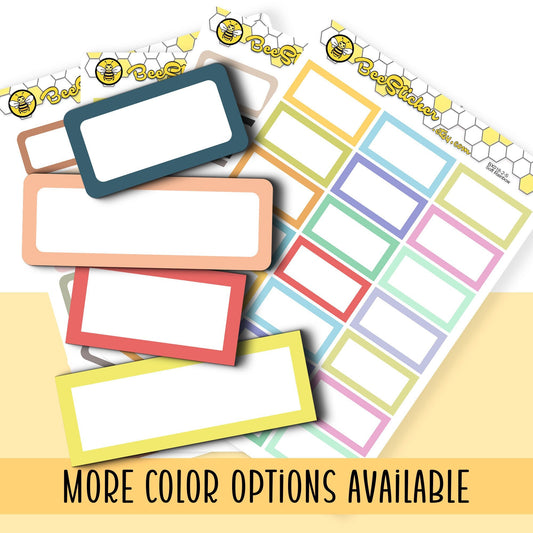 Medium Box Stickers | Choose from 2 sizes, 2 shapes and multiple colors | Planner Stickers | BX018