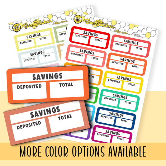 Savings Box Stickers