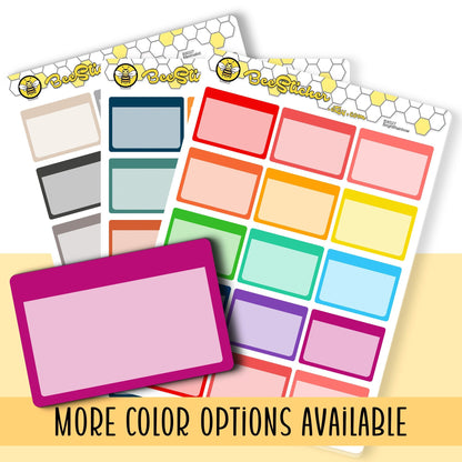 Half Box Planner Stickers | Choose from multiple colors | Planner Stickers | BX027