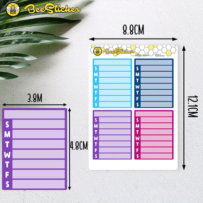 Weekly Sidebar Full Box Stickers