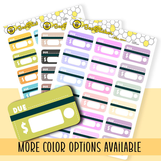 Credit Card Bill Due Stickers