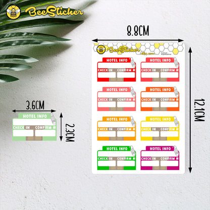 Travel Half Box Stickers | Choose from multiple colors | Planner Stickers | FU016