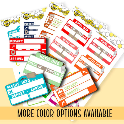 Travel Half Box Stickers | Choose from multiple colors | Planner Stickers | FU016