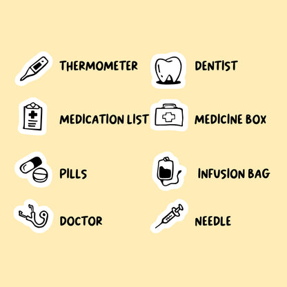 Health Mix Icon Stickers