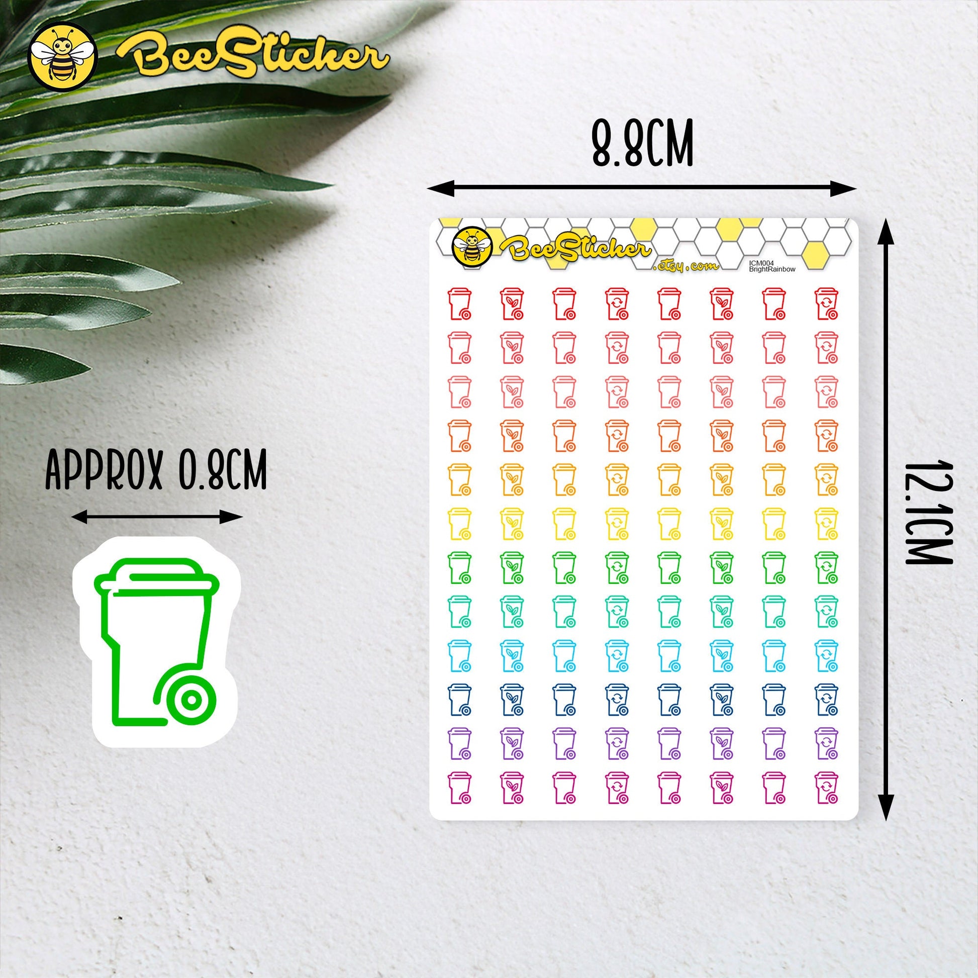Bin Mix Icon Stickers