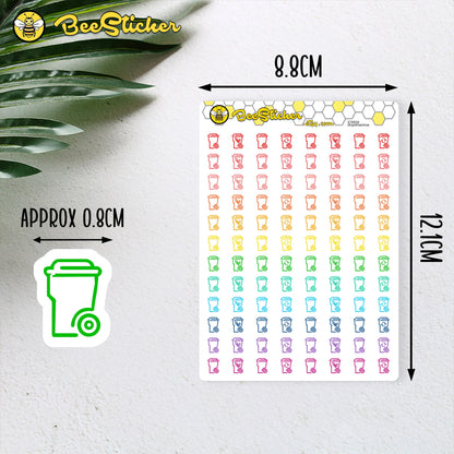 Bin Mix Icon Stickers