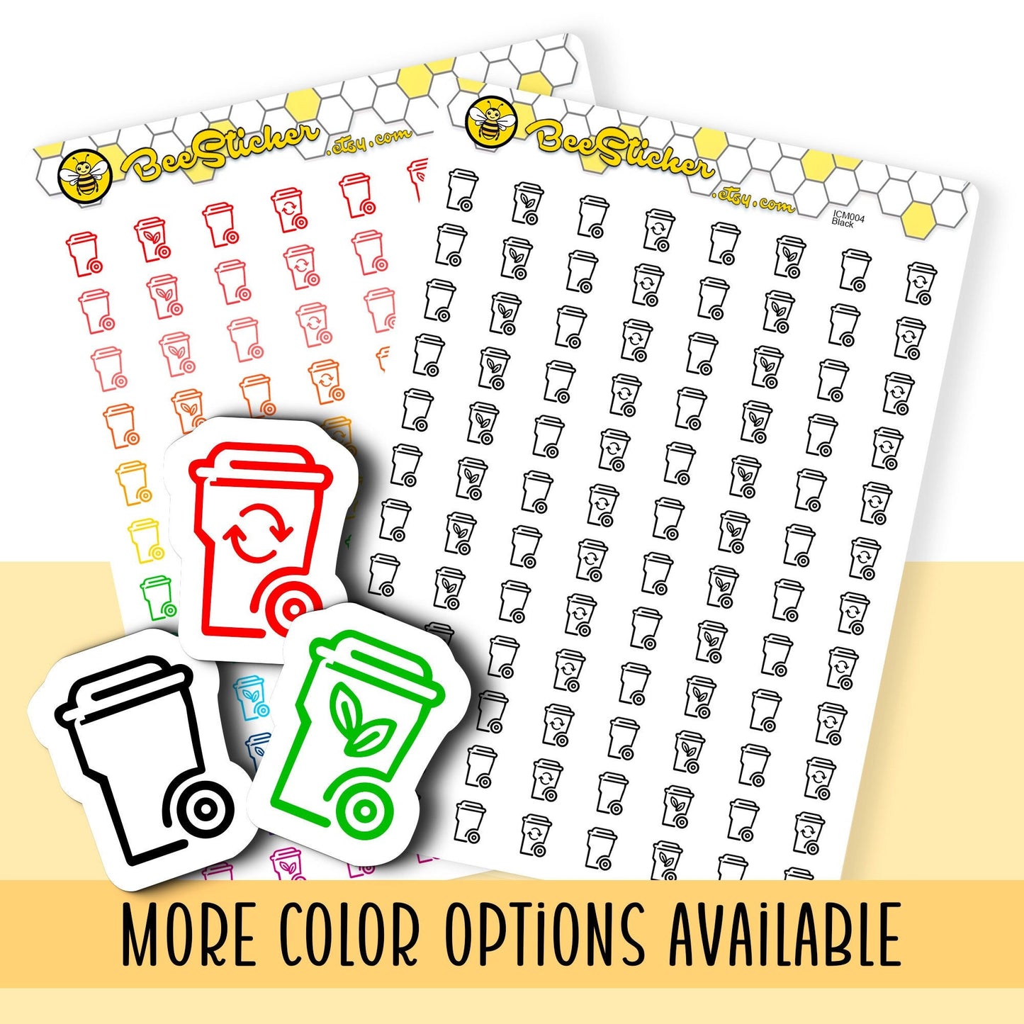 Bin Mix Icon Stickers