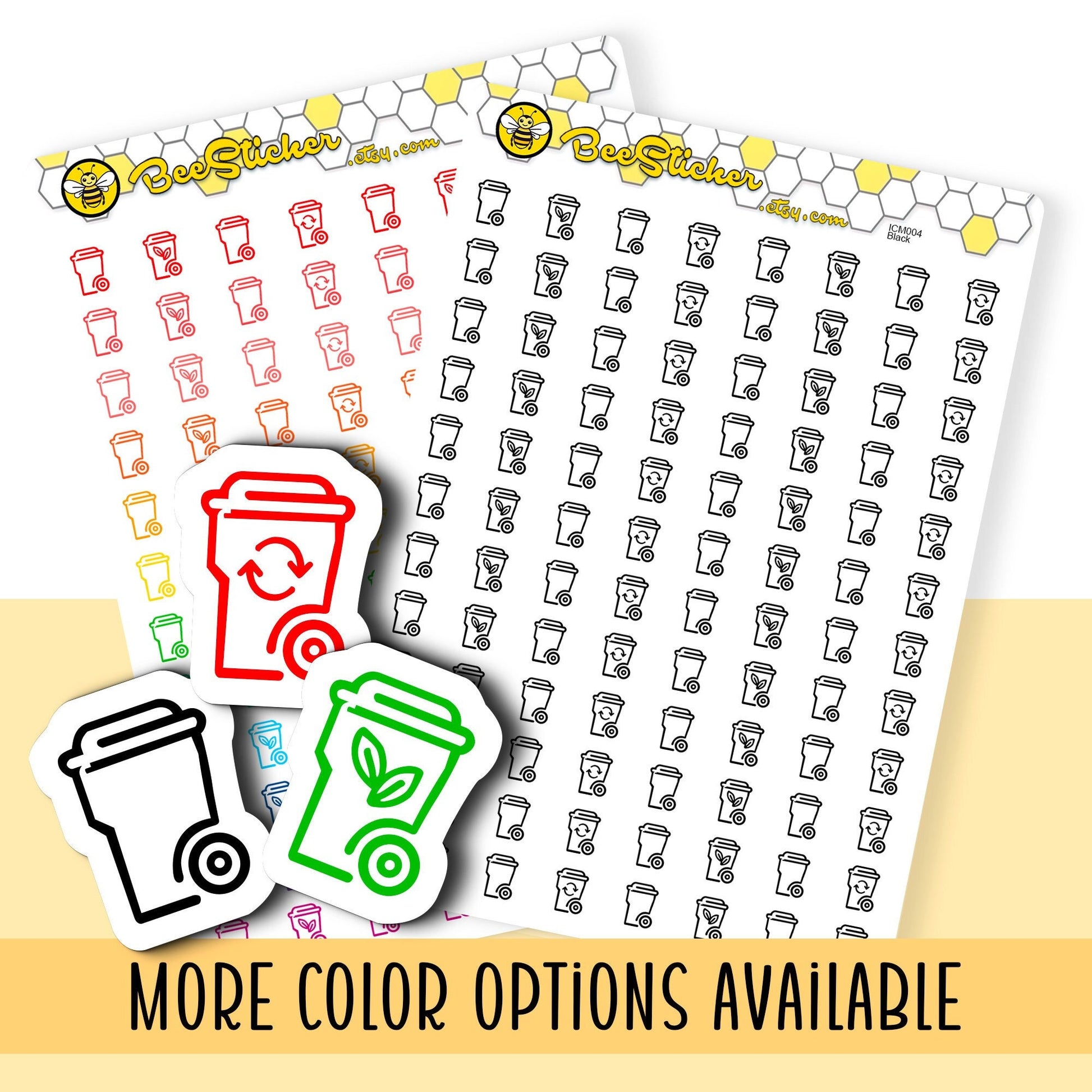 Bin Mix Icon Stickers