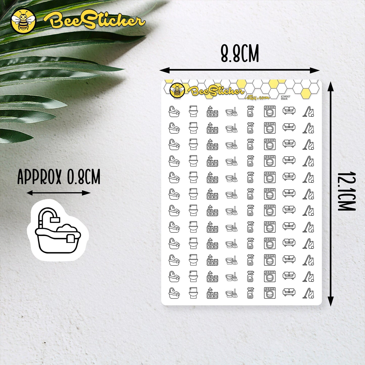 Cleaning Mix Icon Stickers
