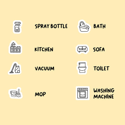 Cleaning Mix Icon Stickers