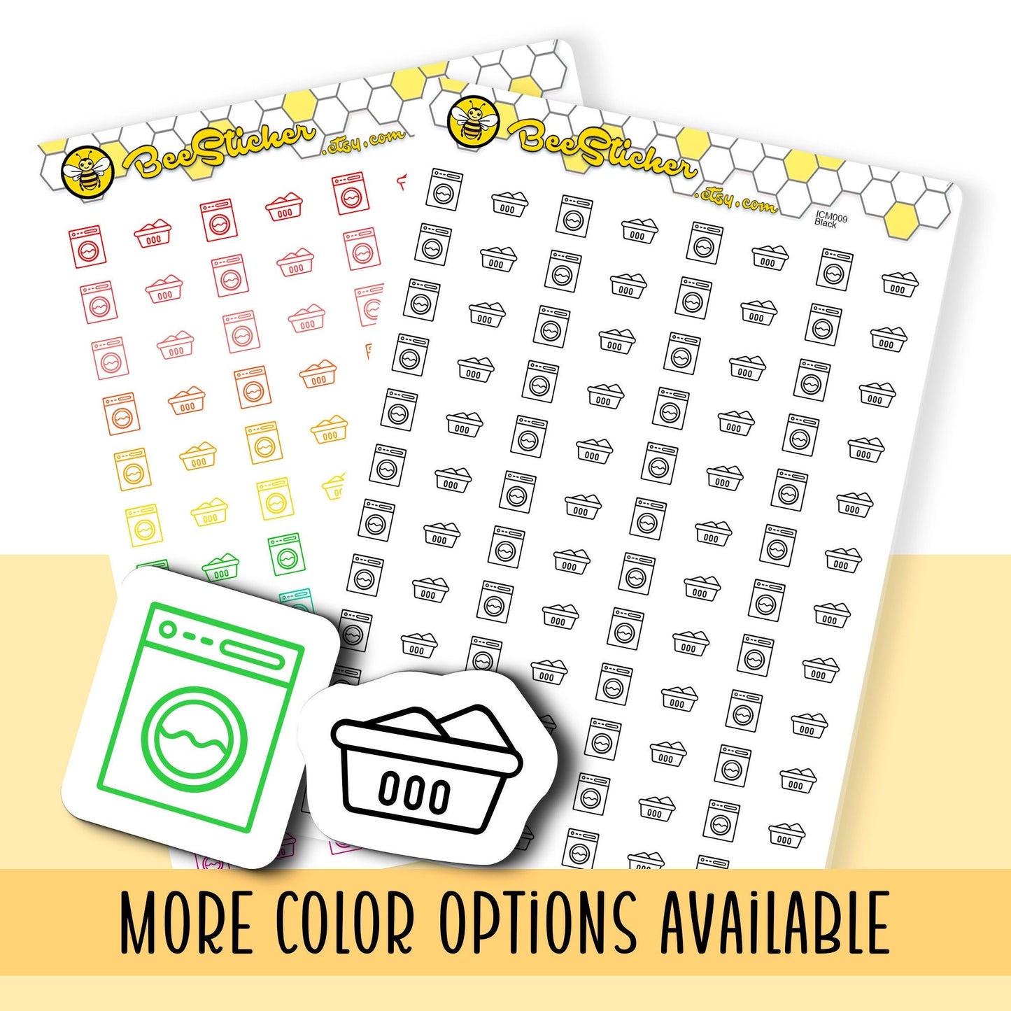 Washing Mix Icon Stickers