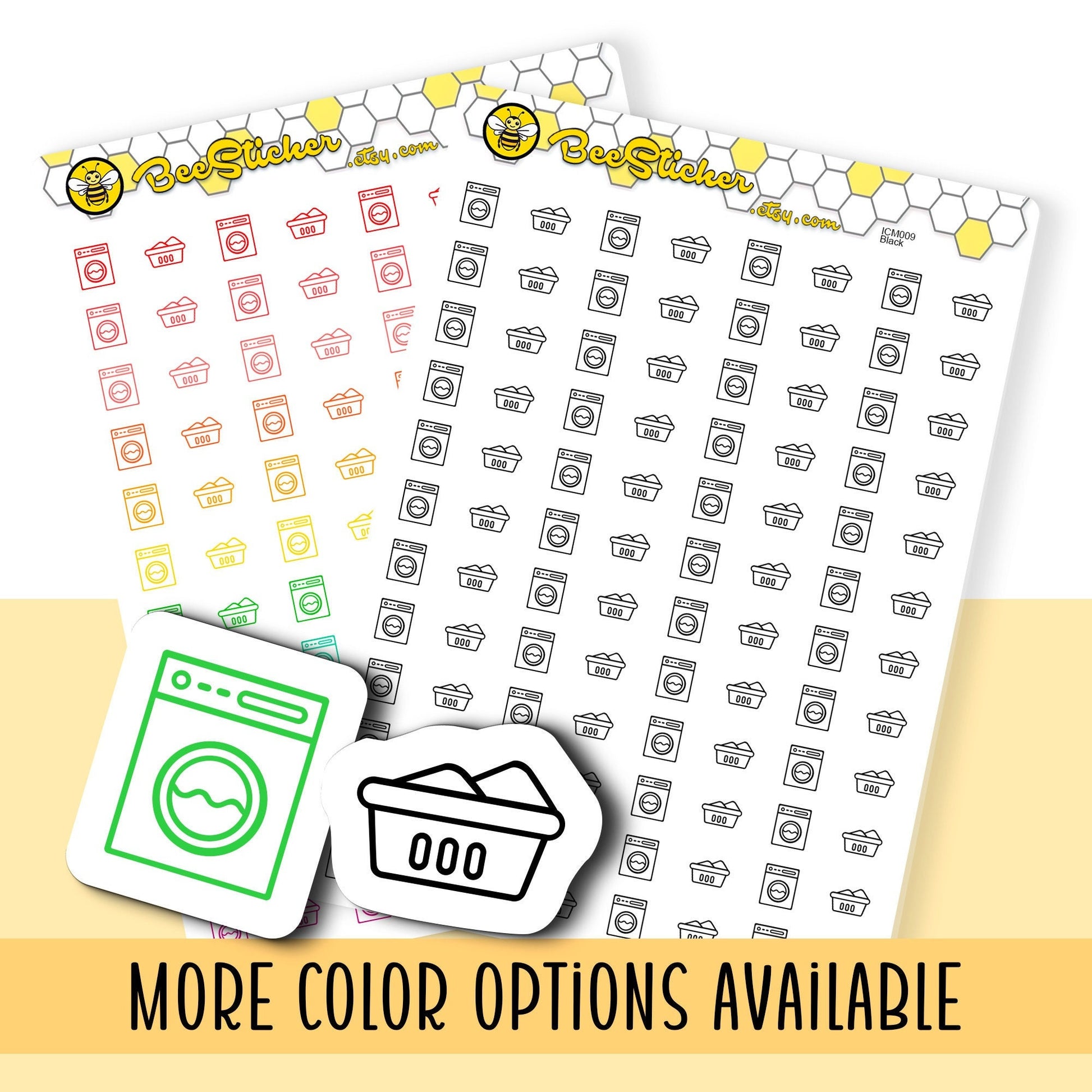 Washing Mix Icon Stickers