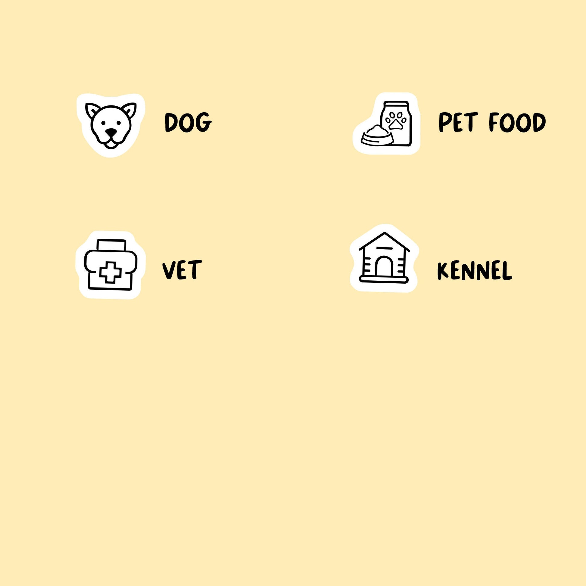 Dog Mix Icon Stickers