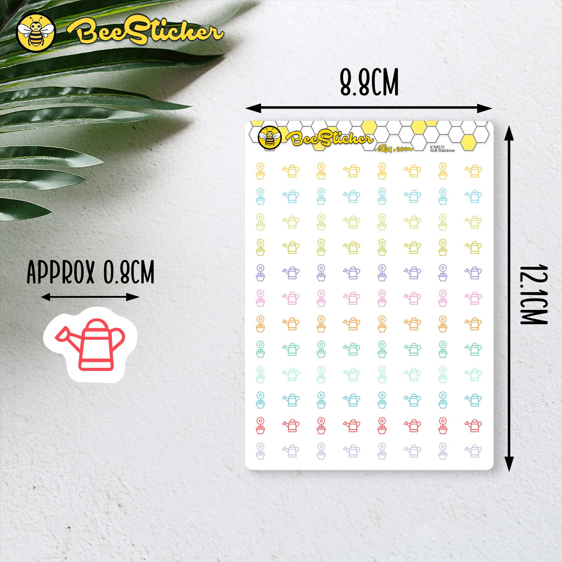 Plant Mix Icon Stickers | Choose from 2 shapes and multiple colors | Planner Stickers | ICM012
