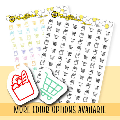 Grocery Mix Icon Stickers