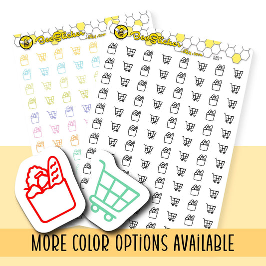 Grocery Mix Icon Stickers