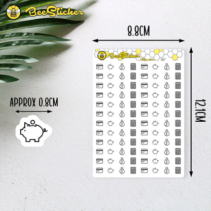 Budget Mix Icon Stickers