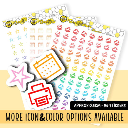 Mini Outline Icon Stickers | Choose from 360 shapes and multiple colors | Planner Stickers | IC006