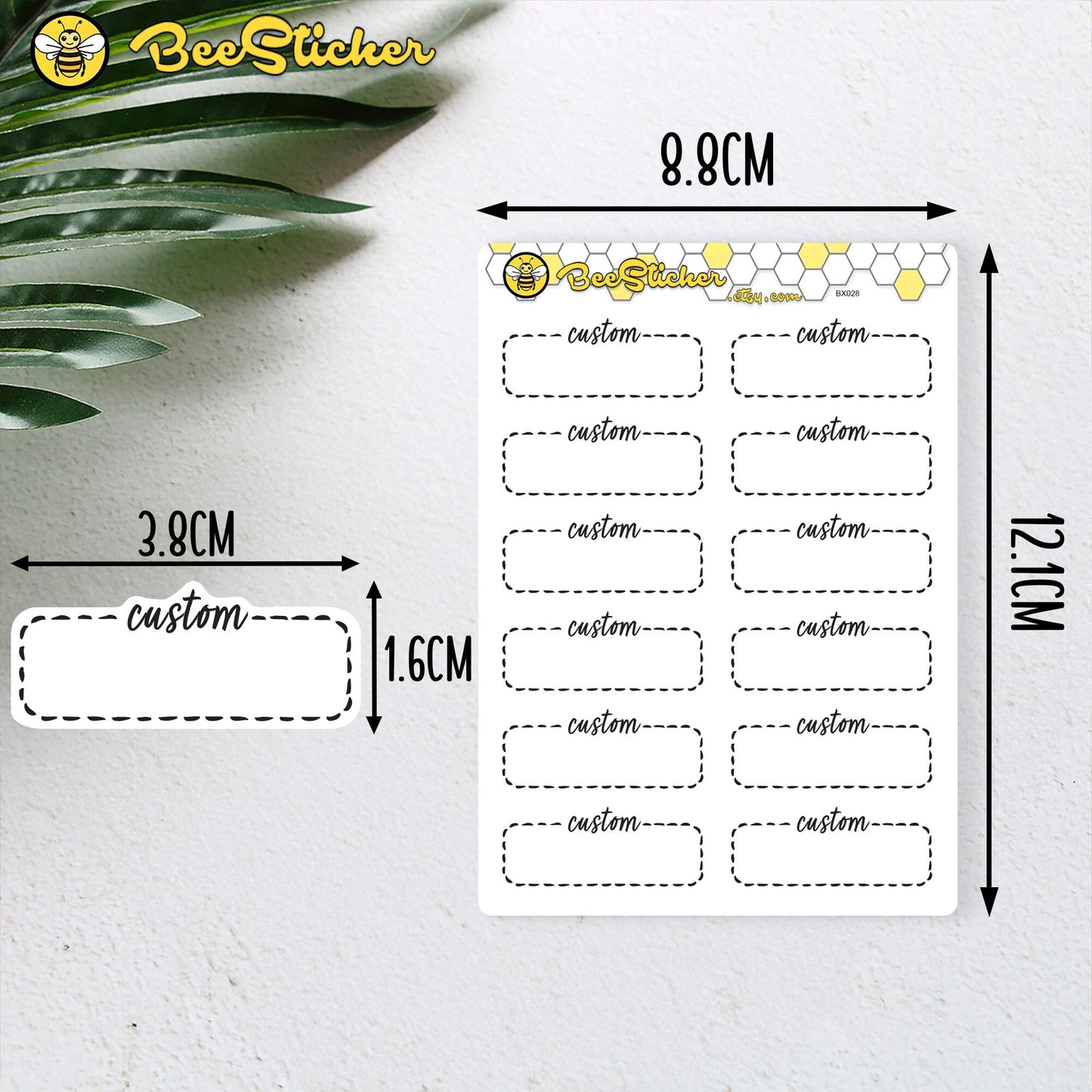 Custom Script Box Stickers