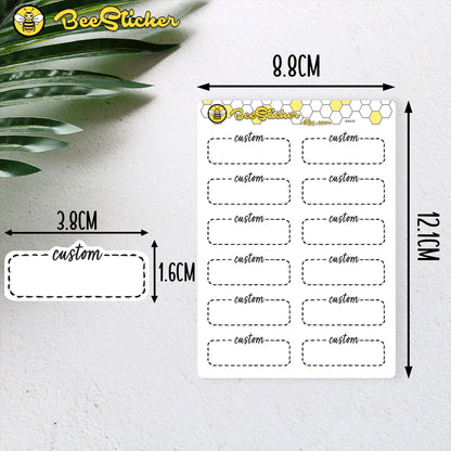 Custom Script Box Stickers