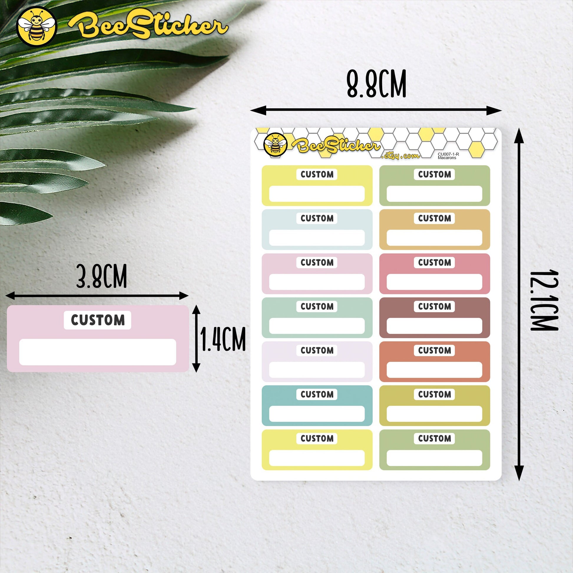 Custom Medium Box Stickers | Choose from multiple colors | Planner Stickers | CU007