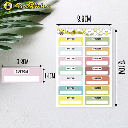 Custom Medium Box Stickers | Choose from multiple colors | Planner Stickers | CU007