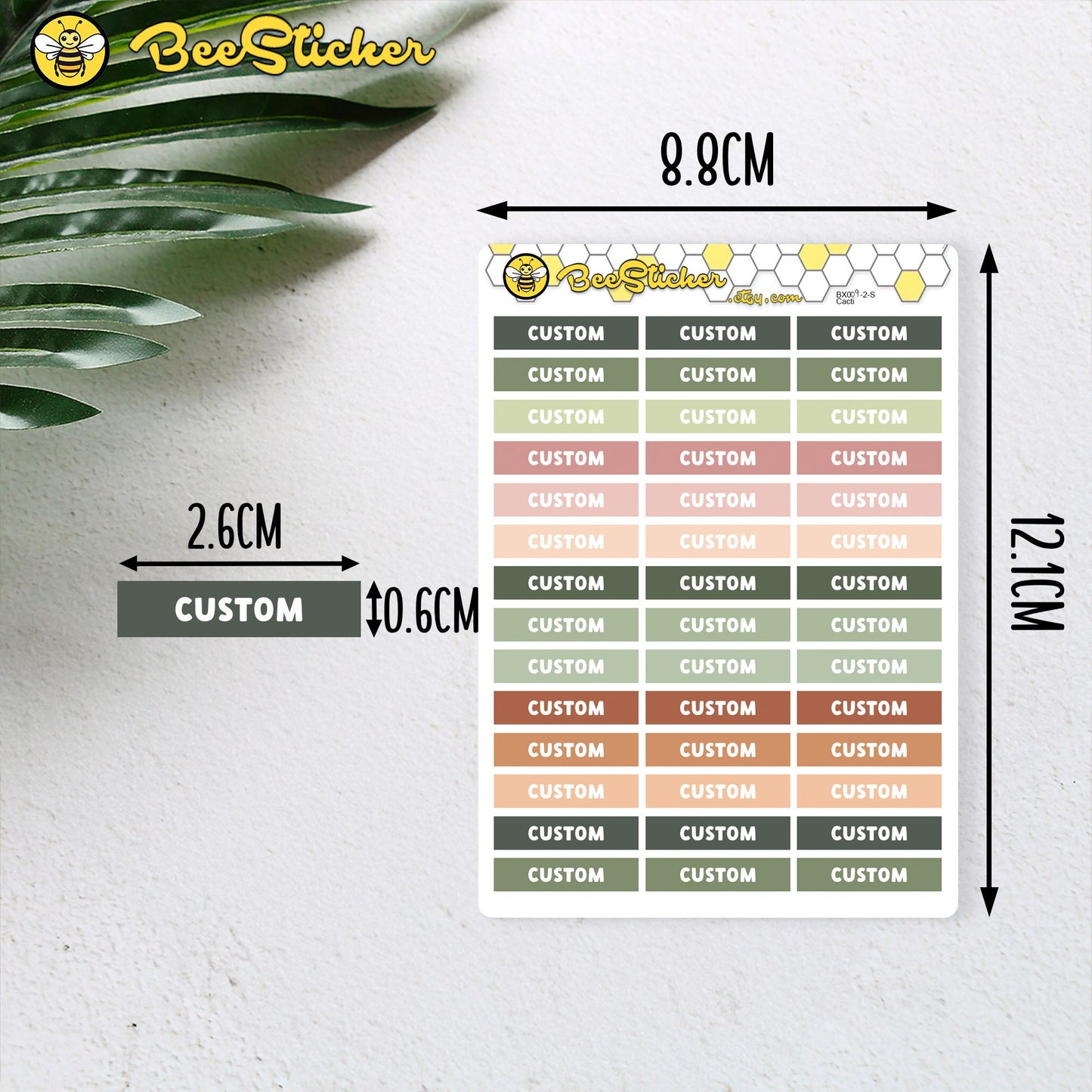 Custom Header Stickers | Choose from multiple colors | Planner Stickers | CU009