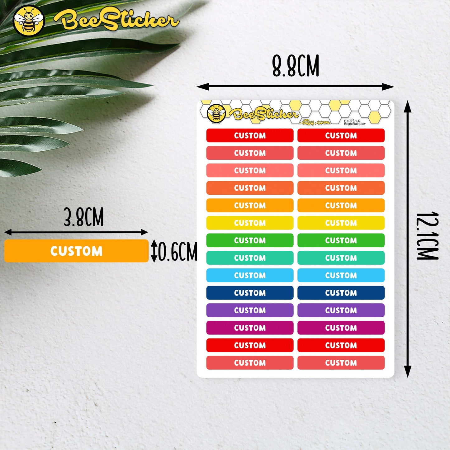 Custom Header Stickers | Choose from multiple colors | Planner Stickers | CU009