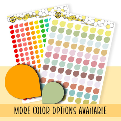 Teardrop Stickers | Choose from multiple colors | Planner Stickers | SH011
