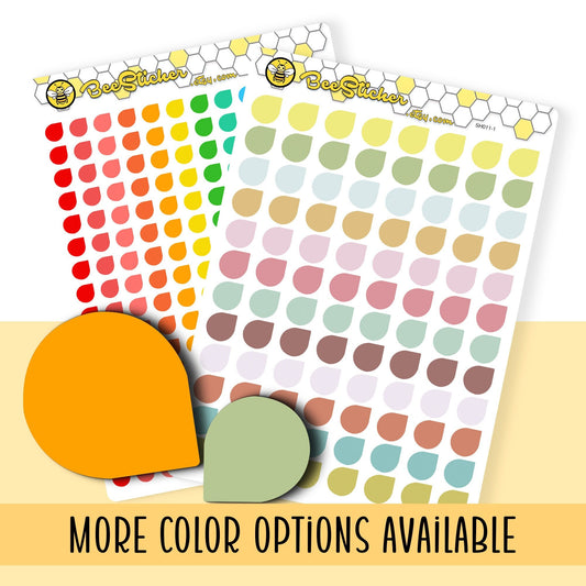 Teardrop Stickers | Choose from multiple colors | Planner Stickers | SH011