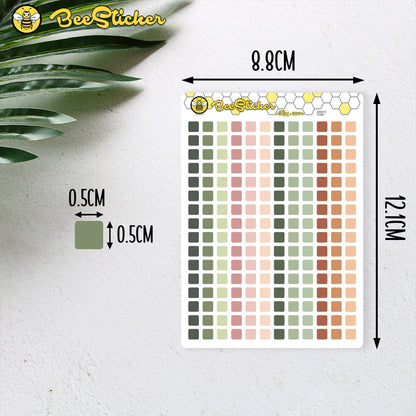 Tiny Rounded Square Stickers | Choose from multiple colors | Planner Stickers | SH013