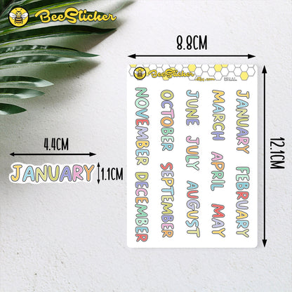 Months of the Year Stickers