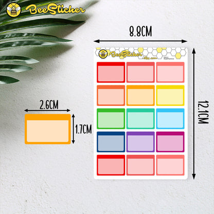 Half Box Planner Stickers | Choose from multiple colors | Planner Stickers | BX027