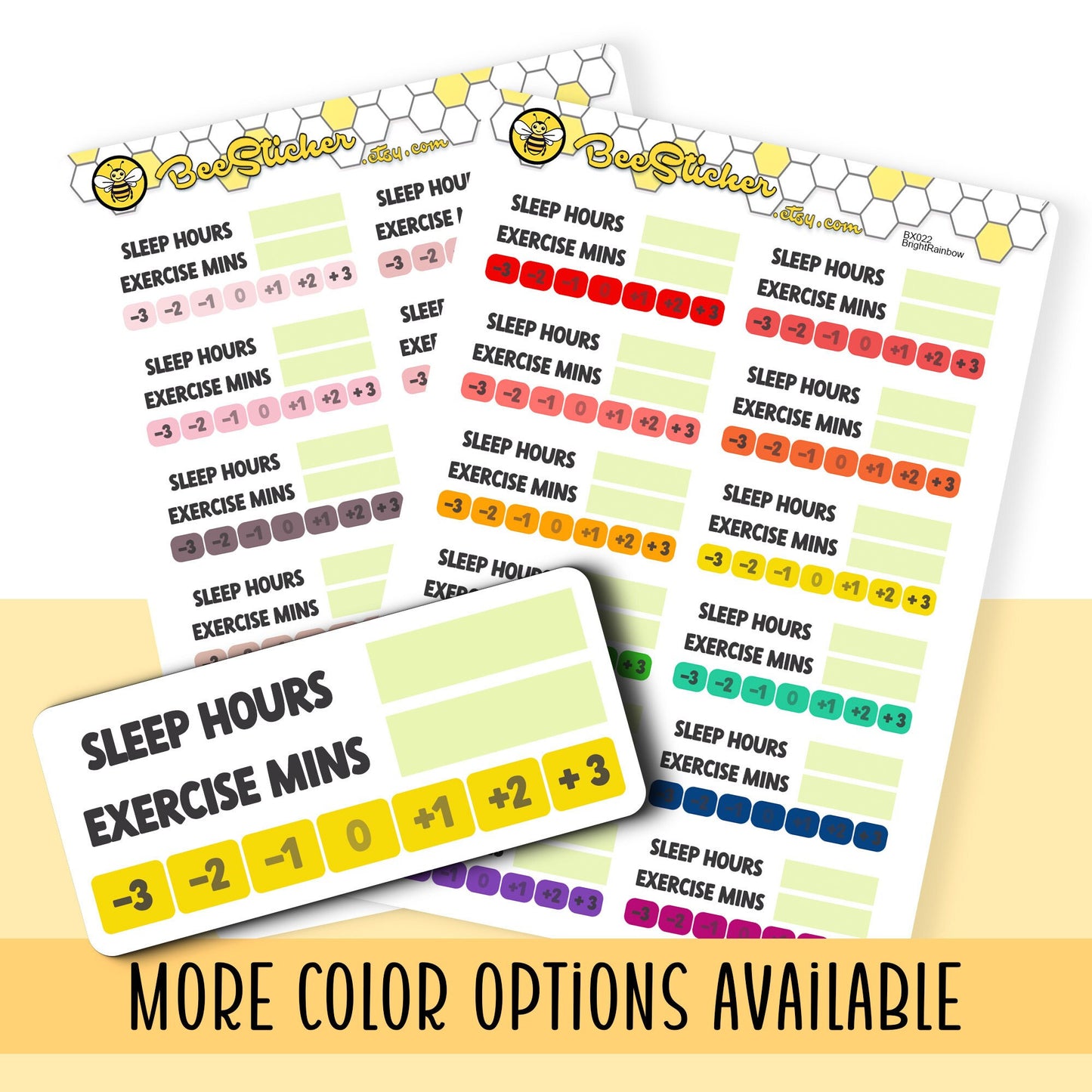 Sleep and Exercise Time Tracker Stickers