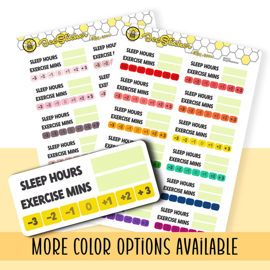Sleep and Exercise Time Tracker Stickers