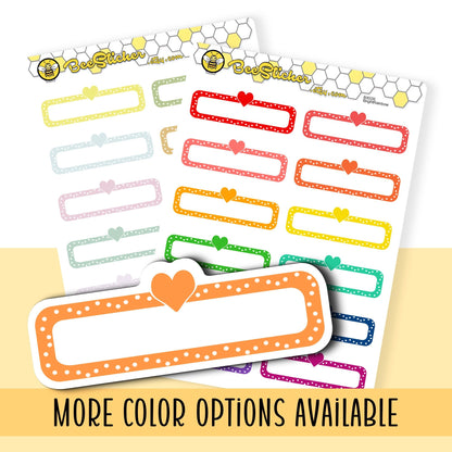 Single Hearts Appointment Stickers | Choose from multiple colors | Planner Stickers | BX026