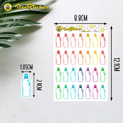 Hydrate Bottle Stickers | Choose from multiple colors | Planner Stickers | FU001