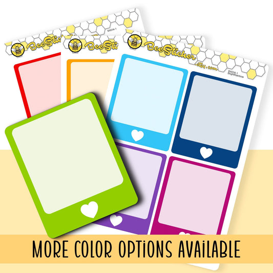 Heart Frames Full Box Stickers | Choose from multiple colors | Planner Stickers | BX034